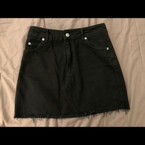 Black Denim Skirt